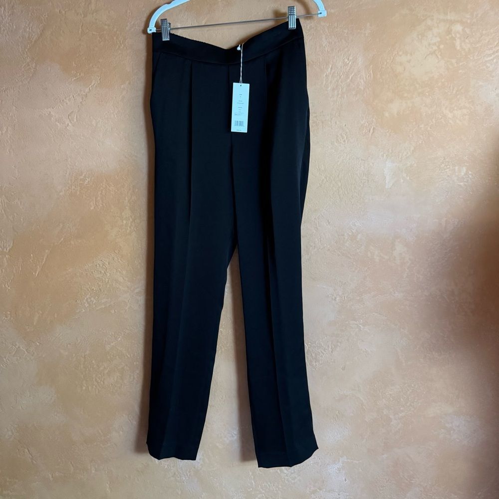 Vince Black Tailored Straight Leg Pants Size M NWT Minimalist Workwear